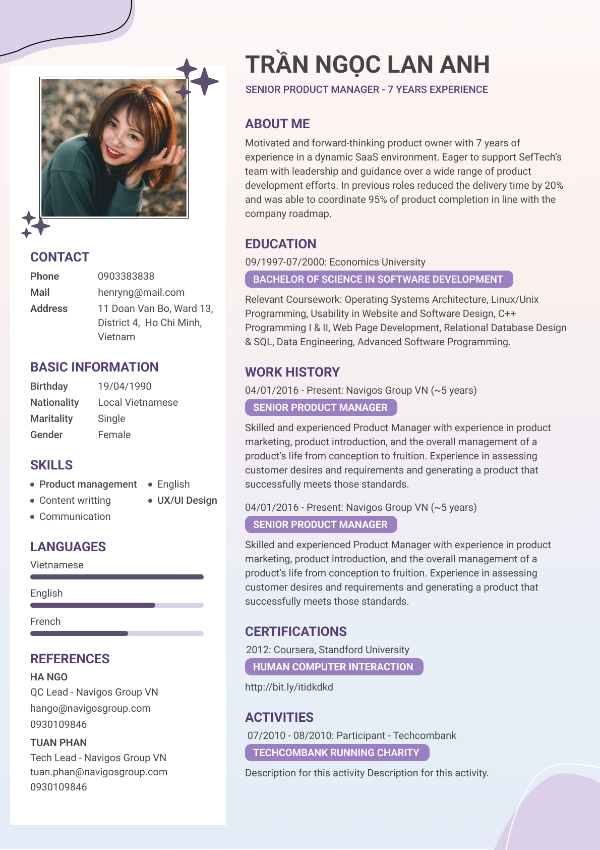 tạo CV ấn tượng